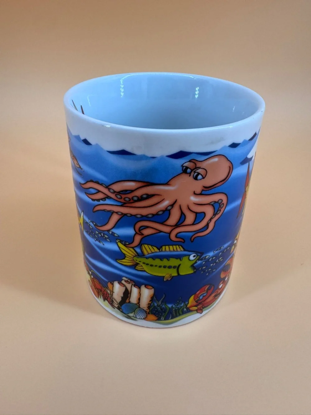 Coffee Cup Mug Aquarium Martha Fish Octopus Crab Shark Squid